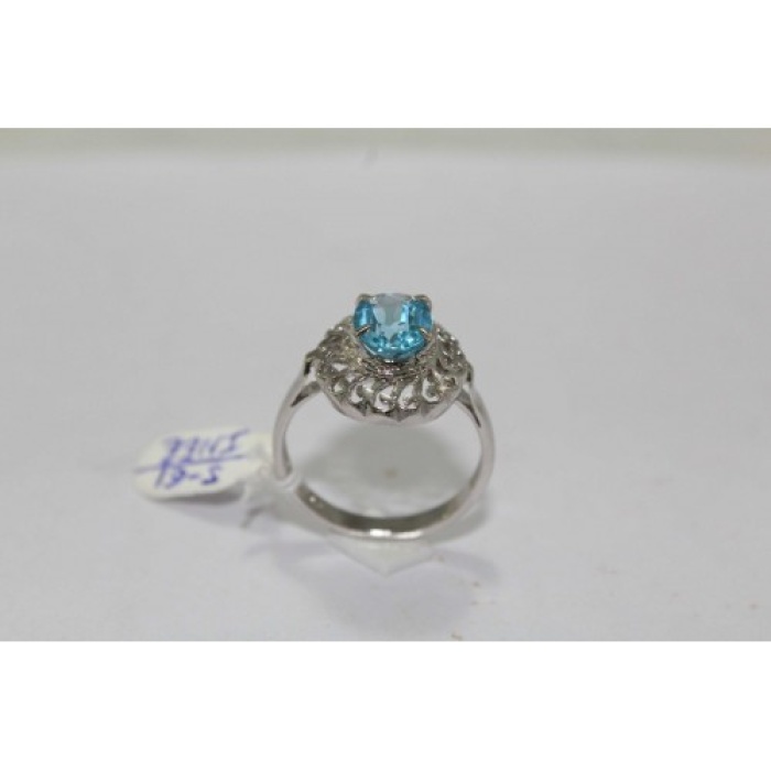 925 Hallmarked Sterling Silver Real Blue Topaz Gemstone | Save 33% - Rajasthan Living 6
