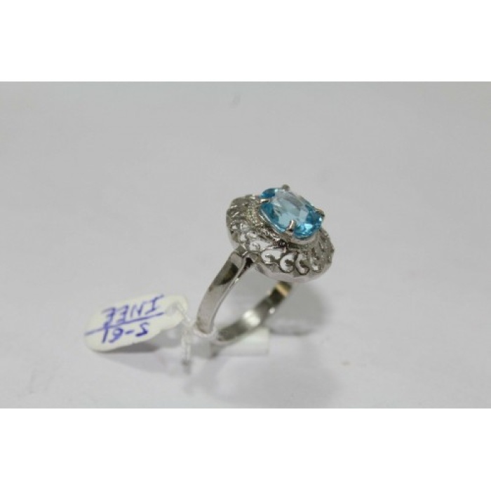 925 Hallmarked Sterling Silver Real Blue Topaz Gemstone | Save 33% - Rajasthan Living 7
