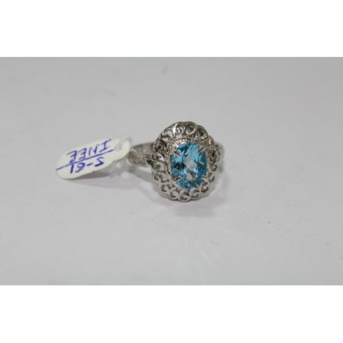 925 Hallmarked Sterling Silver Real Blue Topaz Gemstone | Save 33% - Rajasthan Living 9