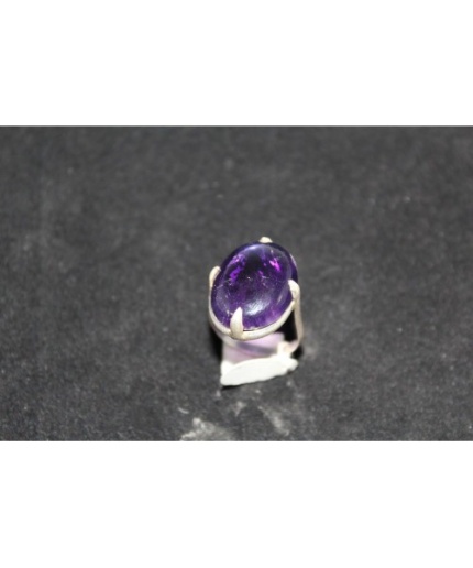 925 Sterling Silver Women Ring,Real Cabachon Amethyst,Oxidised Polish | Save 33% - Rajasthan Living