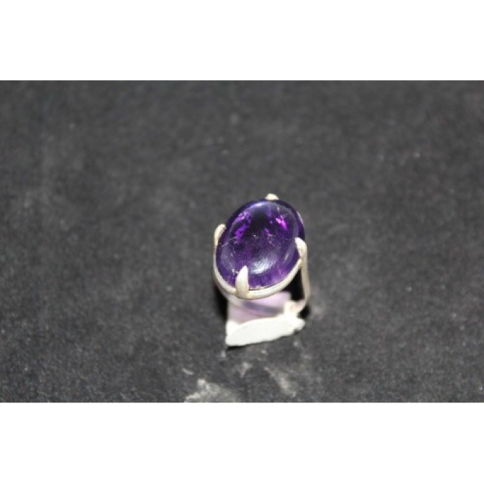 925 Sterling Silver Women Ring,Real Cabachon Amethyst,Oxidised Polish | Save 33% - Rajasthan Living 5
