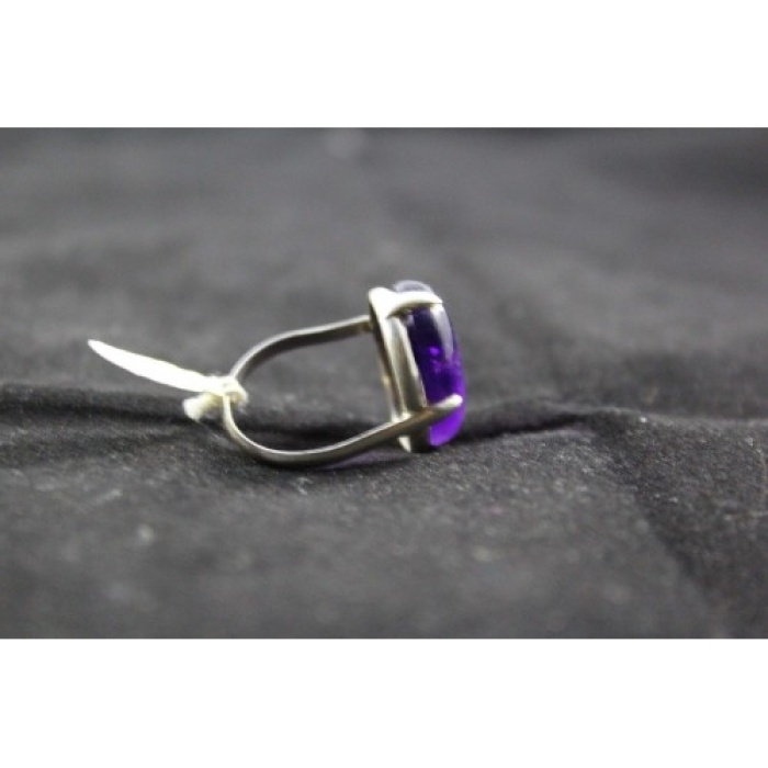 925 Sterling Silver Women Ring,Real Cabachon Amethyst,Oxidised Polish | Save 33% - Rajasthan Living 7