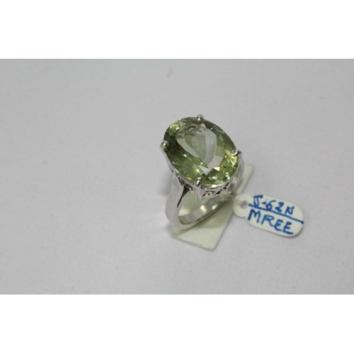 92.5 StampedSterling Silver Ring Natural Green Amethyst Stone | Save 33% - Rajasthan Living 12