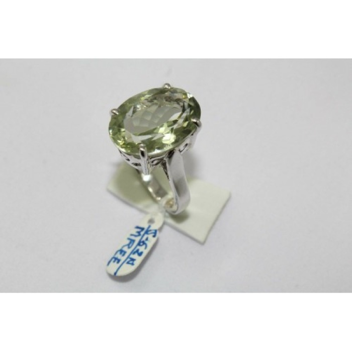 92.5 StampedSterling Silver Ring Natural Green Amethyst Stone | Save 33% - Rajasthan Living 11