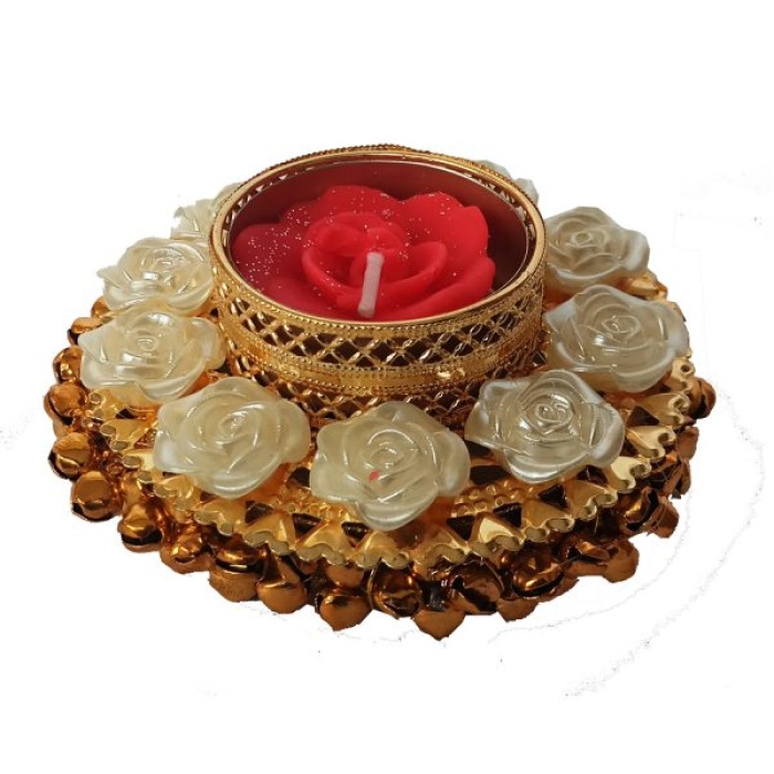 iHandikart Handmade Multicolor Decorative Handcrafted Candle Tea Light Holder with bellie | Save 33% - Rajasthan Living 7