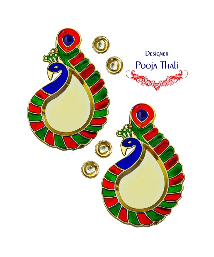 Handmade Multicolor Decorative Rakhi Pooja Thali By iHandikart Haldi-KumKum Tika Pooja Thali | Save 33% - Rajasthan Living