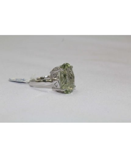 92.5 StampedSterling Silver Ring Natural Green Amethyst Stone | Save 33% - Rajasthan Living 3