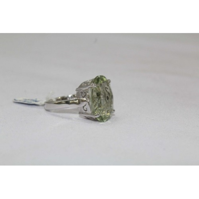 92.5 StampedSterling Silver Ring Natural Green Amethyst Stone | Save 33% - Rajasthan Living 6