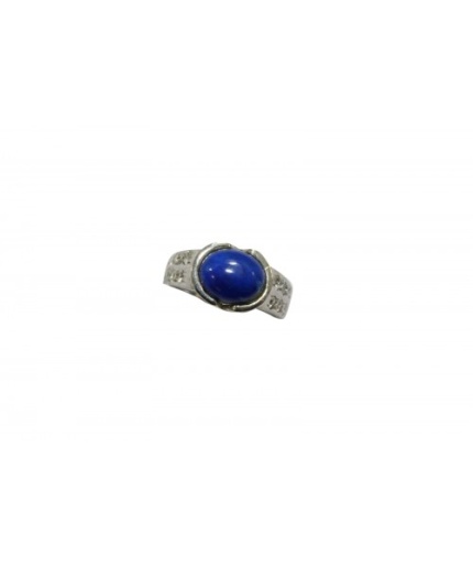 925 Hallmarked Sterling Silver Mens Ring Real Blue Lapis Gemstone & Zircons | Save 33% - Rajasthan Living