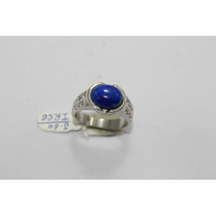 925 Hallmarked Sterling Silver Mens Ring Real Blue Lapis Gemstone & Zircons | Save 33% - Rajasthan Living 9