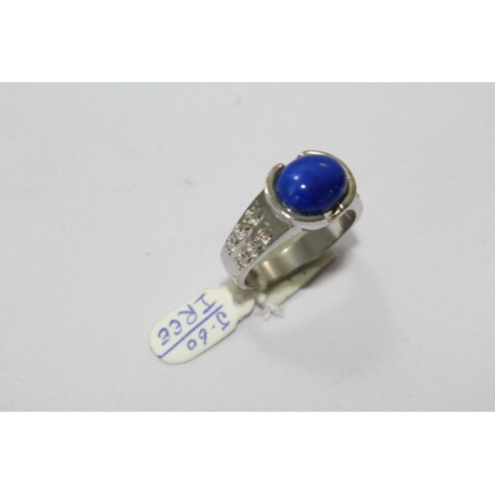 925 Hallmarked Sterling Silver Mens Ring Real Blue Lapis Gemstone & Zircons | Save 33% - Rajasthan Living 8