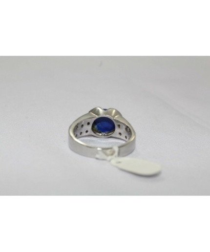 925 Hallmarked Sterling Silver Mens Ring Real Blue Lapis Gemstone & Zircons | Save 33% - Rajasthan Living 3