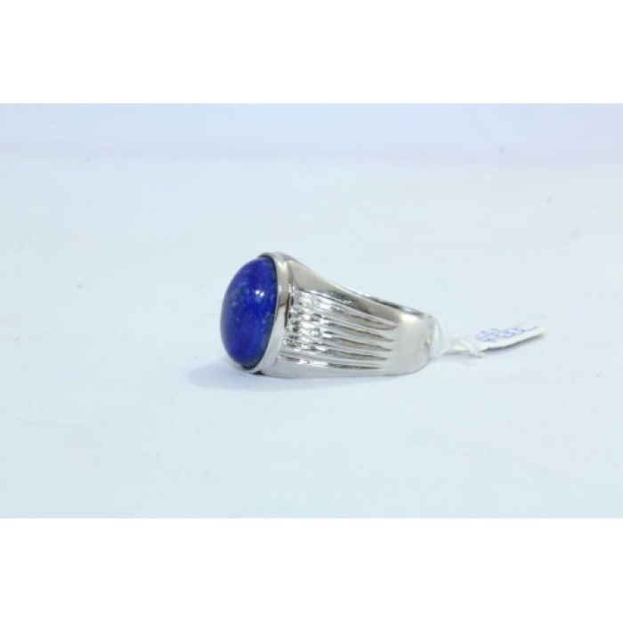 925 Hallmarked Sterling Silver Men’s Ring Blue Lapiz Lazuli | Save 33% - Rajasthan Living 8