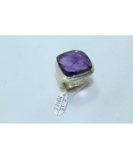925 Sterling Silver Women’s Ring Real Chess Cut Amethyst Stone | Save 33% - Rajasthan Living