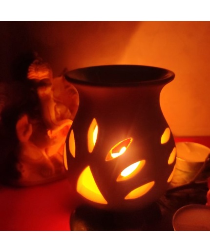 iHandikart  Aroma Ceramic Burner With Scanted/Aroma Oil 10ml Bottle, Fragrance-Rose, Lemon Grass | Save 33% - Rajasthan Living 7