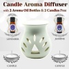 iHandikart  Aroma Ceramic Burne  With Scanted/Aroma Oil 10ml Bottle, Fragrance-Levender, Jasmine | Save 33% - Rajasthan Living 10