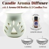 iHandikart  Aroma Ceramic Burner With Scanted/Aroma Oil 10ml Bottle, Fragrance-Lemon Grass | Save 33% - Rajasthan Living 10