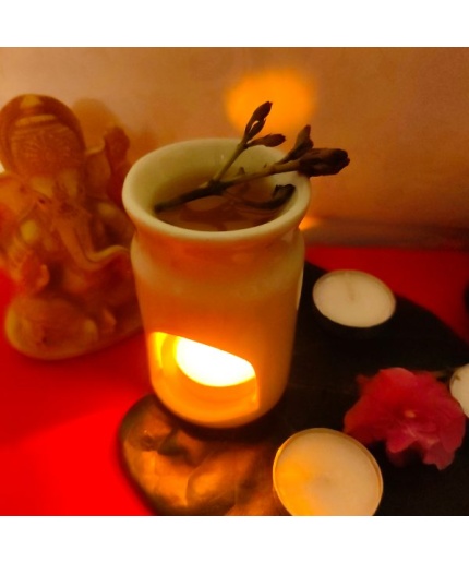 iHandikart  Aroma Ceramic Burner With Scanted/Aroma Oil 10ml Bottle, Fragrance-Jasmin | Save 33% - Rajasthan Living 3