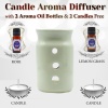 iHandikart  Aroma Ceramic Burner With Scanted/Aroma Oil 10ml Bottle, Fragrance-Rose, Lemon Grass | Save 33% - Rajasthan Living 10