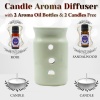 iHandikart  Aroma Ceramic Burner With Scanted/Aroma Oil 10ml Bottle, Fragrance-Rose, Sandalwood | Save 33% - Rajasthan Living 10