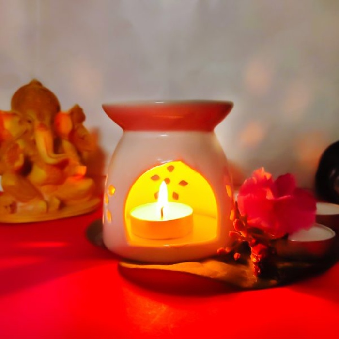 iHandikar  Aroma Ceramic Burner With Scanted/Aroma Oil 10 ml Bottle, Fragrance-Jasmin | Save 33% - Rajasthan Living 6