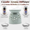 iHandikart  Aroma Ceramic Burner With Scanted/Aroma Oil 10ml Bottle, Fragrance-Lemon Grass,Jasmine | Save 33% - Rajasthan Living 10