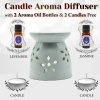 iHandikart  Aroma Ceramic Burner With Scanted/Aroma Oil 10ml Bottle, Fragrance-Levender, Jasmine | Save 33% - Rajasthan Living 10