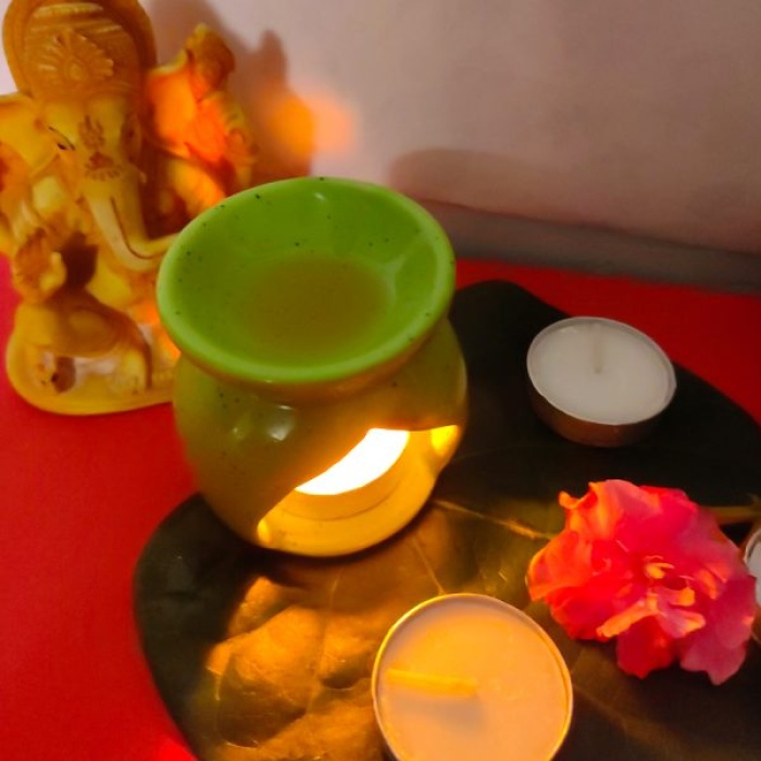 iHandikart  Aroma Ceramic Burner With Scanted/Aroma Oil 10ml Bottle, Fragrance-Levender, Lemon Grass | Save 33% - Rajasthan Living 6