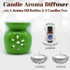 iHandikart  Aroma Ceramic Burner With Scanted/Aroma Oil 10ml Bottle, Fragrance-Jasmin | Save 33% - Rajasthan Living 10