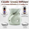 iHandikart  Aroma Ceramic Burner With Scanted/Aroma Oil 10ml Bottle, Fragrance-Rose, Lemon Grass | Save 33% - Rajasthan Living 10