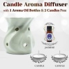 iHandikart  Aroma Ceramic Burner With Scanted/Aroma Oil 10ml Bottle, Fragrance-Jasmin | Save 33% - Rajasthan Living 10