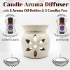iHandikart  Aroma Ceramic Burner With Scanted/Aroma Oil 10ml Bottle, Fragrance-Levender, Lemon Grass | Save 33% - Rajasthan Living 10