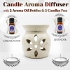 iHandikart  Aroma Ceramic Burner With Scanted/Aroma Oil 10ml Bottle, Fragrance-Levender, Sandalwood | Save 33% - Rajasthan Living 10