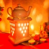 Decorative Electric Ceramic Aroma Oil Burner From iHandikart With Ceramic Diffuser And 4 Aroma Rose, Jasmine,Sandalwood ,Lemon Grass oil/Scented Oil/Fragrance 10 ml Bottle | Save 33% - Rajasthan Living 11