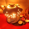 Decorative Electric Ceramic Aroma Oil Burner From iHandikart With Ceramic Diffuser And 4 Aroma Rose, Jasmine,levender ,Lemon Grass oil/Scented Oil/Fragrance 10 ml Bottle | Save 33% - Rajasthan Living 11