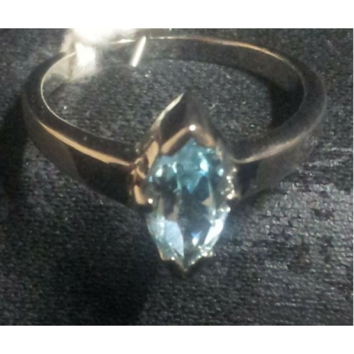 925 Sterling Silver Ring With Real Blue Topaz Gemstone | Save 33% - Rajasthan Living 7