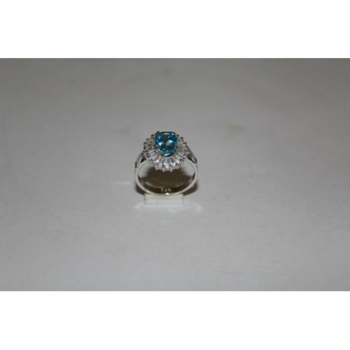 925 Sterling Silver Ring,Real Natural Blue Topaz Stone | Save 33% - Rajasthan Living 6