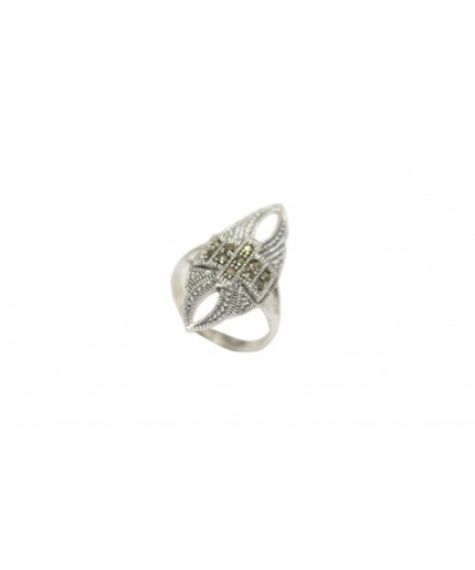Handmade Designer Ring 925 Sterling Silver Black Marcasite Stones | Save 33% - Rajasthan Living
