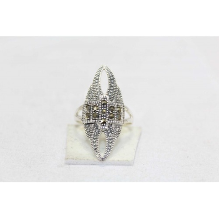 Handmade Designer Ring 925 Sterling Silver Black Marcasite Stones | Save 33% - Rajasthan Living 7