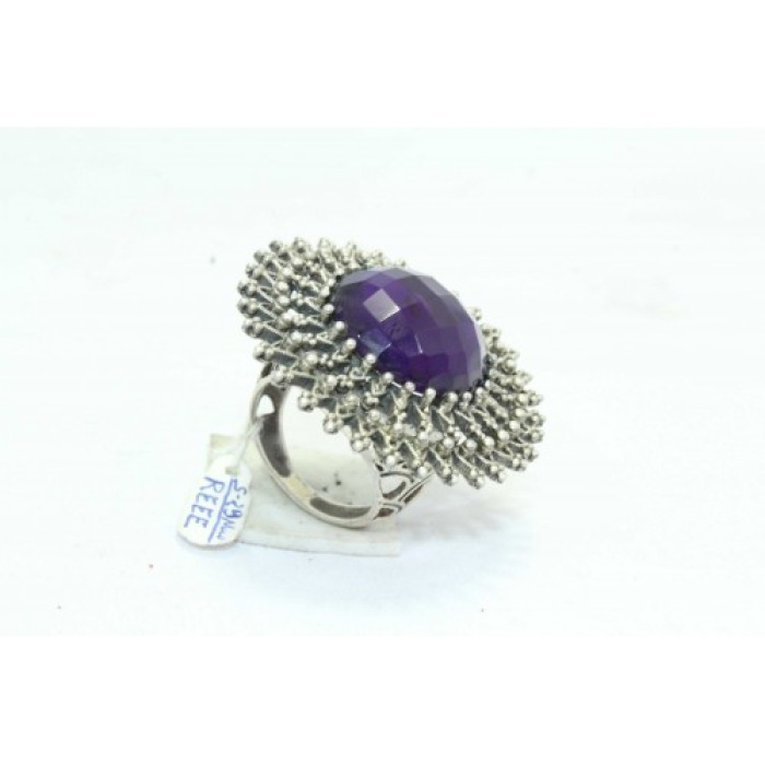 Handmade 925 Sterling Silver Women Natural Purple Amethyst Cocktail Ring | Save 33% - Rajasthan Living 8