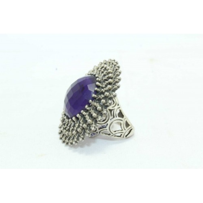 Handmade 925 Sterling Silver Women Natural Purple Amethyst Cocktail Ring | Save 33% - Rajasthan Living 9