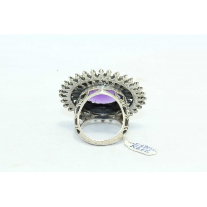 Handmade 925 Sterling Silver Women Natural Purple Amethyst Cocktail Ring | Save 33% - Rajasthan Living 10