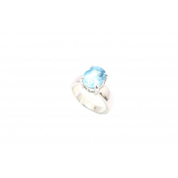 Handmade 925 Sterling Silver Women Ring Natural Semi Precious Blue Topaz Stone | Save 33% - Rajasthan Living 5