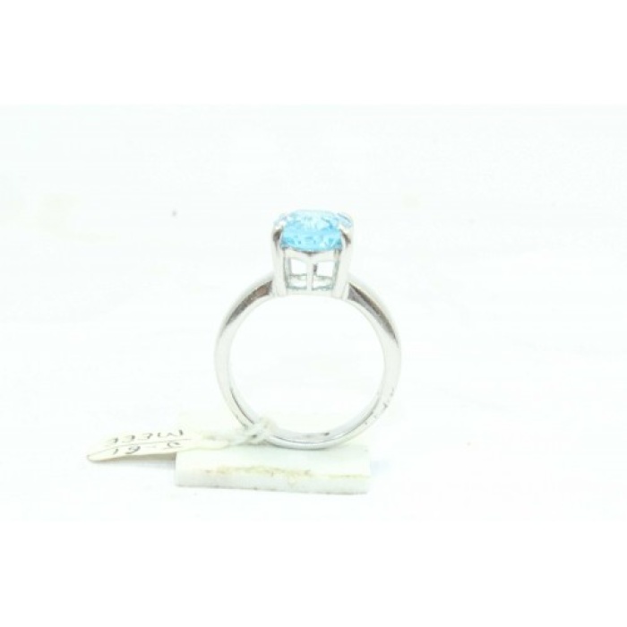 Handmade 925 Sterling Silver Women Ring Natural Semi Precious Blue Topaz Stone | Save 33% - Rajasthan Living 9
