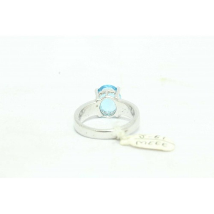 Handmade 925 Sterling Silver Women Ring Natural Semi Precious Blue Topaz Stone | Save 33% - Rajasthan Living 6