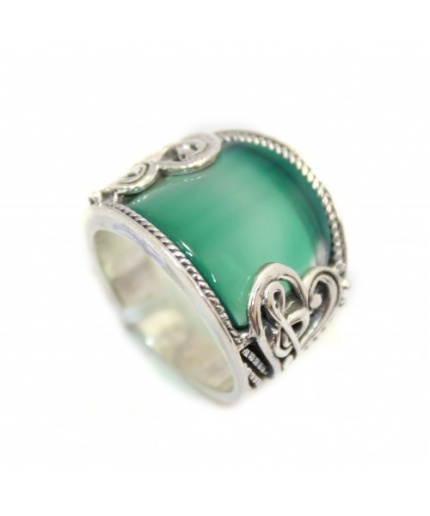Handmade Designer Men’s Ring 925 Sterling Silver Green Onyx Stone | Save 33% - Rajasthan Living