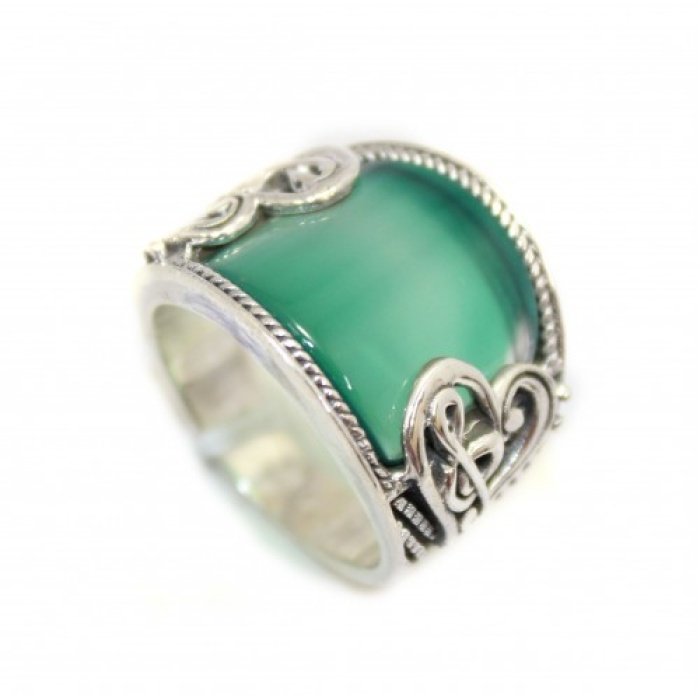 Handmade Designer Men’s Ring 925 Sterling Silver Green Onyx Stone | Save 33% - Rajasthan Living 5