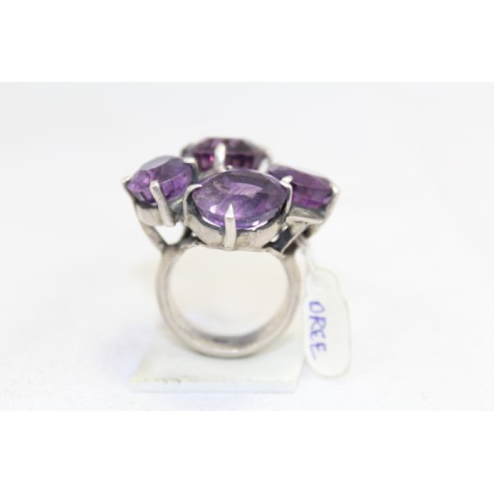 Handmade Designer Ring 925 Sterling Silver Purple Amethyst Gem Stones P 496 | Save 33% - Rajasthan Living 6