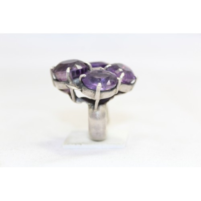Handmade Designer Ring 925 Sterling Silver Purple Amethyst Gem Stones P 496 | Save 33% - Rajasthan Living 7