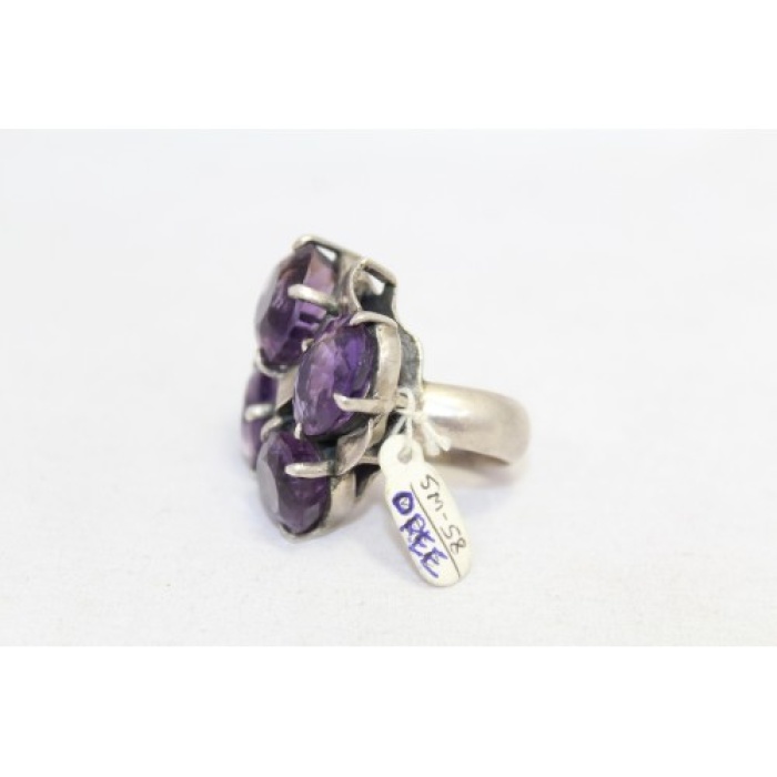 Handmade Designer Ring 925 Sterling Silver Purple Amethyst Gem Stones P 496 | Save 33% - Rajasthan Living 9